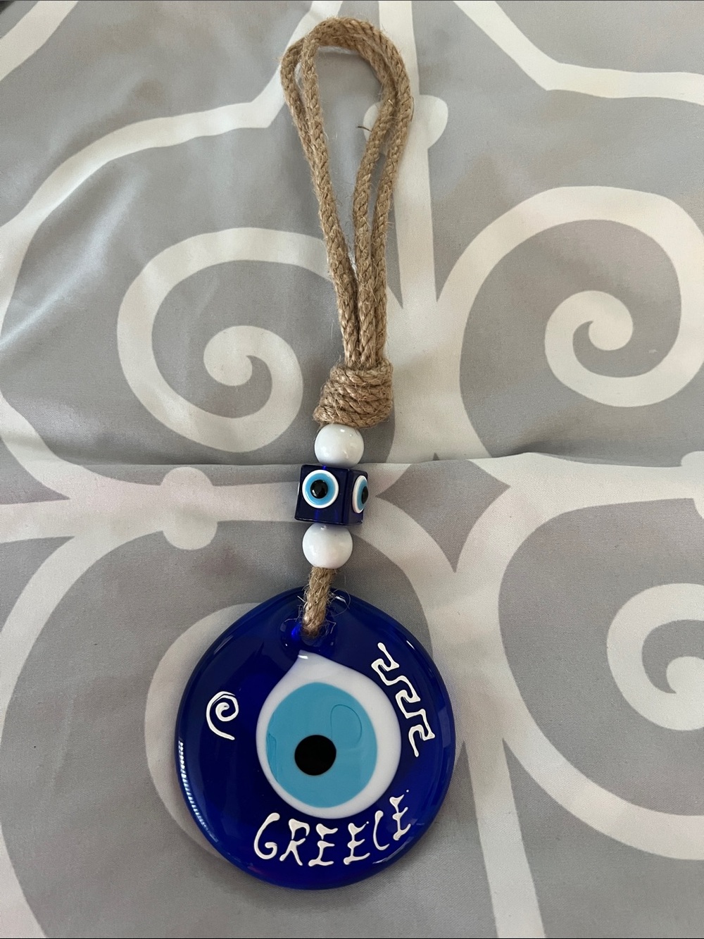 NWOT Blue Greek Evil Eye Hanging Ornament